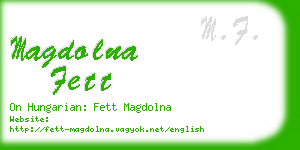 magdolna fett business card